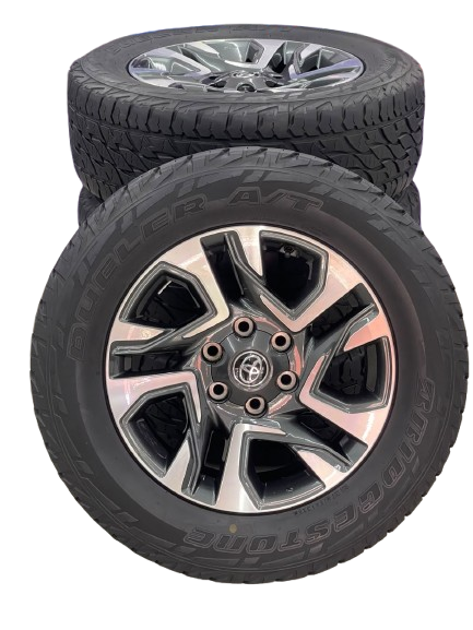 Fairly Used 265/60R18 Bridgestone Dueller A/T Tyres & Mag Set - Fits Toyota Hilux/Fortuner